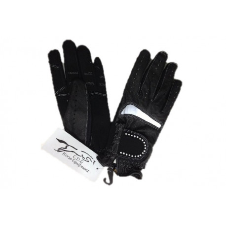 Gants cuir Racing Strass